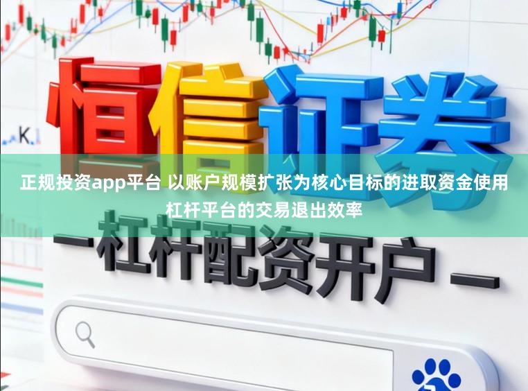 正规投资app平台 以账户规模扩张为核心目标的进取资金使用杠杆平台的交易退出效率